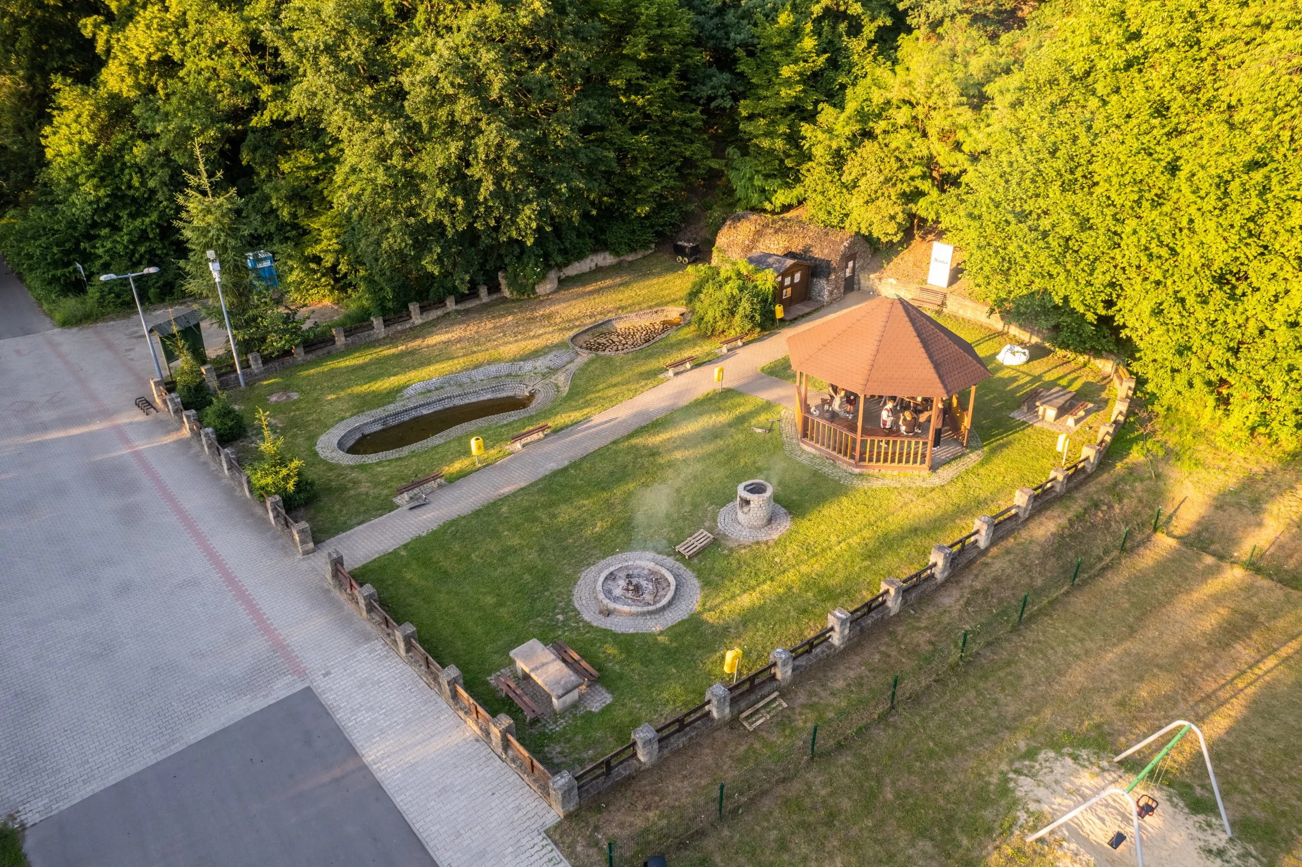 Widok z drona na Centrum Złotoryi